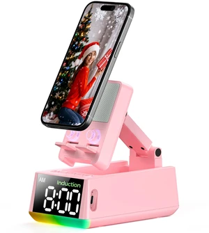 Bluetooth Speaker Birthday Gift for Women:Induction Cell Phone Stand Pink | HD Sound, 2026 Her Gifts,College Dorm Essentials,Anti-Slip Phone Holder,Gadget Mom Wife Girlfriend Teen Girls Bluetooth Speaker Birthday Gift for Women:Induction Cell Phone Stand Pink | HD Sound, 2026 Her Gifts,College Dorm Essentials,Anti-Slip Phone Holder,Gadget Mom Wife Girlfriend Teen Girls