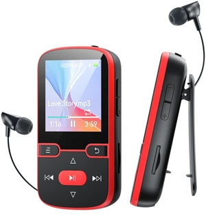 64GB MP3 Player Bluetooth 5.3 with Clip, Physical Buttons,Ultra-light 28g | MP3 Player for Kids with 1.5'' Screen, Folder Loop,Shuffle, Repeat All,FM Radio/Voice Recorder, TF Card Up to 128GB(Red) 64GB MP3 Player Bluetooth 5.3 with Clip, Physical Buttons,Ultra-light 28g | MP3 Player for Kids with 1.5'' Screen, Folder Loop,Shuffle, Repeat All,FM Radio/Voice Recorder, TF Card Up to 128GB(Red)