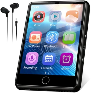 HONYGENAL 64GB Portable HiFi Bluetooth MP3 Player, 2.8 Inch Display, Bluetooth 5.4, Builtin HD Speaker, FM Radio, Voice Recorder, EBook, Earphones Included, Black HONYGENAL 64GB Portable HiFi Bluetooth MP3 Player, 2.8 Inch Display, Bluetooth 5.4, Builtin HD Speaker, FM Radio, Voice Recorder, EBook, Earphones Included, Black