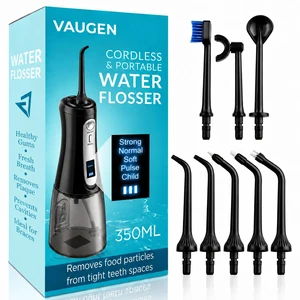 VAUGEN Cordless Portable Water Flosser for Teeth | Deep Cleaning, Gentle on Gums | 5 Smart Modes | LED Display | 350ML Tank | IPX7 Waterproof | 8 Tips | Rechargeable VAUGEN Cordless Portable Water Flosser for Teeth | Deep Cleaning, Gentle on Gums | 5 Smart Modes | LED Display | 350ML Tank | IPX7 Waterproof | 8 Tips | Rechargeable