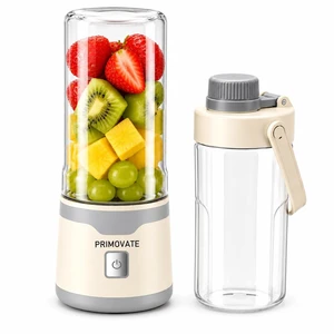 PRIMOVATE Portable Blender 2026 Model, 450ML, 18-Blade Powerful Smoothie Maker, USB Type-C Rechargeable, Ice Crushing Personal, 1500mAh Battery, 60W Motor, Travel Blender with Extra Jar & Lid PRIMOVATE Portable Blender 2026 Model, 450ML, 18-Blade Powerful Smoothie Maker, USB Type-C Rechargeable, Ice Crushing Personal, 1500mAh Battery, 60W Motor, Travel Blender with Extra Jar & Lid