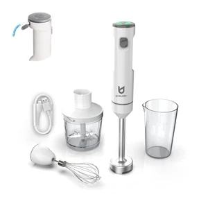 Cordless Hand Blender with Chopper for Smoothies, Baby Food & Soups | Variable speed immersion blender, Brushless Motor, USB-C rechargeable, Long-lasting, 500ml chopper, 600ml vessel, Egg whisk Cordless Hand Blender with Chopper for Smoothies, Baby Food & Soups | Variable speed immersion blender, Brushless Motor, USB-C rechargeable, Long-lasting, 500ml chopper, 600ml vessel, Egg whisk