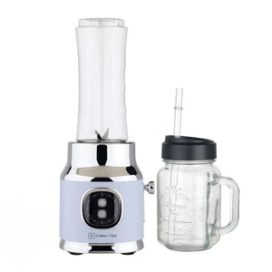 Culinary Chef, 300W Smoothie Maker Blender with 500ml Glass Mason Jar & 600ml BPA-Free Sports Bottle, Personal Smoothie Blender for Smoothies, Shakes, Frozen Fruit & Ice, Blue Culinary Chef, 300W Smoothie Maker Blender with 500ml Glass Mason Jar & 600ml BPA-Free Sports Bottle, Personal Smoothie Blender for Smoothies, Shakes, Frozen Fruit & Ice, Blue