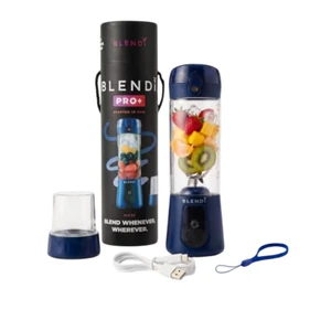 BLENDi Pro+ Portable Blender (17.5oz, Navy Blue) Powerful Ice Crushing 120W Motor, USB-C Rechargeable, Cordless Personal Blender Smoothies & Shakes BPA-Free, Self-Cleaning, Travel-Friendly BLENDi Pro+ Portable Blender (17.5oz, Navy Blue) Powerful Ice Crushing 120W Motor, USB-C Rechargeable, Cordless Personal Blender Smoothies & Shakes BPA-Free, Self-Cleaning, Travel-Friendly