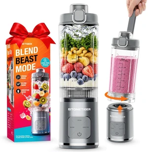 Portable Blender Smoothie, Personal Blender, Cordless, Fitness &Travel | Sip & Go 22oz Cup, BPA-Free, Leakproof Lid, USB-C Rechargeable, Ice Crush, Protein Shaker, Dishwasher Safe, Cool Gray Portable Blender Smoothie, Personal Blender, Cordless, Fitness &Travel | Sip & Go 22oz Cup, BPA-Free, Leakproof Lid, USB-C Rechargeable, Ice Crush, Protein Shaker, Dishwasher Safe, Cool Gray
