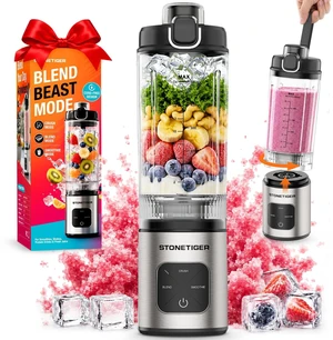 Portable Blender Smoothie, Personal Blender, Cordless, Fitness &Travel | Sip & Go 22oz Cup, BPA-Free, Leakproof Lid, USB-C Rechargeable, Ice Crush, Protein Shaker, Dishwasher, Stainless Steel Silver Portable Blender Smoothie, Personal Blender, Cordless, Fitness &Travel | Sip & Go 22oz Cup, BPA-Free, Leakproof Lid, USB-C Rechargeable, Ice Crush, Protein Shaker, Dishwasher, Stainless Steel Silver