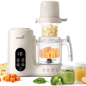 Grownsy Baby Food Maker & Processor with Dual-Layer Steam Basket,Cream | Steamer & Blender, Healthy Homemade Baby Food Purees, Starting Solids & BLW, Baby Feeding Essentials, 6+ Months Grownsy Baby Food Maker & Processor with Dual-Layer Steam Basket,Cream | Steamer & Blender, Healthy Homemade Baby Food Purees, Starting Solids & BLW, Baby Feeding Essentials, 6+ Months