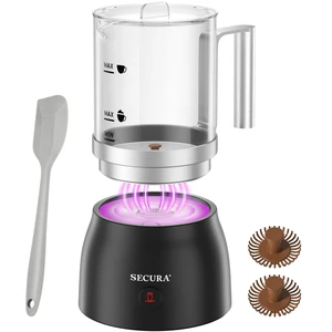 Secura Milk Frother, 17oz Glass Hot & Cold Foam Maker, Modern | Detachable Dishwasher-Safe Jug, Fast & Quiet Frothing, 17oz Large Capacity Heats Milk or Chocolate for Multiple Servings Secura Milk Frother, 17oz Glass Hot & Cold Foam Maker, Modern | Detachable Dishwasher-Safe Jug, Fast & Quiet Frothing, 17oz Large Capacity Heats Milk or Chocolate for Multiple Servings