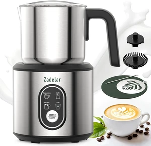 Milk Frother and Steamer, 4-in-1 Electric Milk Frother for Hot & Cold Foam | Removable, dishwasher-safe 304 stainless steel jug; 500W; 250mL froth/350mL heat; auto shutoff; green mat & latte art tools Milk Frother and Steamer, 4-in-1 Electric Milk Frother for Hot & Cold Foam | Removable, dishwasher-safe 304 stainless steel jug; 500W; 250mL froth/350mL heat; auto shutoff; green mat & latte art tools