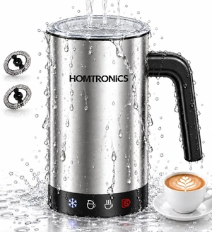 3-in-1 IPX7 Waterproof Electric Milk Frother, Hot & Cold Foam & Milk Warmer | Fast Frothing, Rich Foam. 300W, 300ml heating /140ml frothing, silky microfoam for Latte, Cappuccino, Macchiato 3-in-1 IPX7 Waterproof Electric Milk Frother, Hot & Cold Foam & Milk Warmer | Fast Frothing, Rich Foam. 300W, 300ml heating /140ml frothing, silky microfoam for Latte, Cappuccino, Macchiato