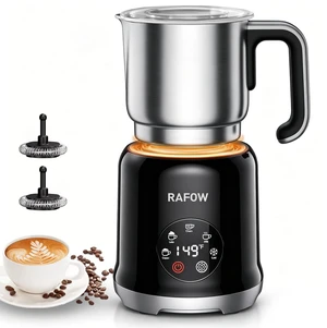 5 in 1 Milk Frother Electric - Automatic Split Milk Frothers 350ml Large Capacity Milk Steamer Silent Operation Stainless Steel Milk Heater and Warmer Hot & Cold Milk Foamer Dishwasher Safe for Latte 5 in 1 Milk Frother Electric - Automatic Split Milk Frothers 350ml Large Capacity Milk Steamer Silent Operation Stainless Steel Milk Heater and Warmer Hot & Cold Milk Foamer Dishwasher Safe for Latte