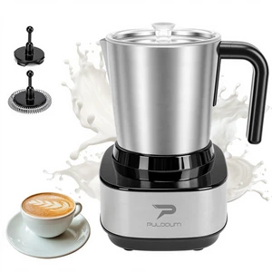 Electric Milk Frother and Steamer 4-in-1 16.8oz/500ML Stainless Steel | Detachable Cup Milk Frother with Temp Display, Touch Control 4 Hot and Cold Foam Maker Modes, 600W Electric Milk Frother and Steamer 4-in-1 16.8oz/500ML Stainless Steel | Detachable Cup Milk Frother with Temp Display, Touch Control 4 Hot and Cold Foam Maker Modes, 600W