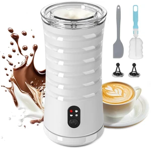 Milk Frother, 4-in-1 Milk Steamer and Frother, Auto Shut-Off Frothers,Cream | Hot & Cold Foam Milk Warmer with Temperature Control, Auto Shut-Off Frothers for Coffee, Latte, Cappuccino, Macchiato Milk Frother, 4-in-1 Milk Steamer and Frother, Auto Shut-Off Frothers,Cream | Hot & Cold Foam Milk Warmer with Temperature Control, Auto Shut-Off Frothers for Coffee, Latte, Cappuccino, Macchiato
