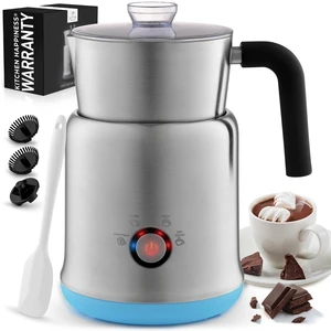 Zulay Electric Hot Chocolate Maker Machine - Powerful, Stainless Steel Hot Chocolate Machine & Hot Cocoa Maker - 4-in-1 Detachable Milk Frother Heater & Cold Foam Maker - Milk Frother Dishwasher Safe Zulay Electric Hot Chocolate Maker Machine - Powerful, Stainless Steel Hot Chocolate Machine & Hot Cocoa Maker - 4-in-1 Detachable Milk Frother Heater & Cold Foam Maker - Milk Frother Dishwasher Safe