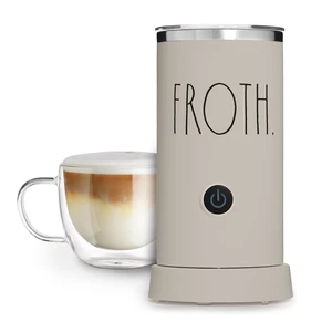 Rae Dunn Electric Milk Frother Steamer -Stylish Automatic Milk Steamer and Frother, Milk Warmer, Hot and Cold Foam Maker for Coffee, Latte, Cappuccino, Macchiato - 550 Watt (Sand) Rae Dunn Electric Milk Frother Steamer -Stylish Automatic Milk Steamer and Frother, Milk Warmer, Hot and Cold Foam Maker for Coffee, Latte, Cappuccino, Macchiato - 550 Watt (Sand)