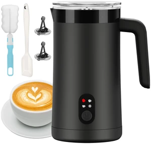 CookSwift Milk Frother, 13.5oz Large Capacity Electric Frother(Black) | Automatic Hot and Cold Foam Maker and Milk Warmer, Electric Frother for Coffee, Latte, Cappuccino, Macchiato, Matcha CookSwift Milk Frother, 13.5oz Large Capacity Electric Frother(Black) | Automatic Hot and Cold Foam Maker and Milk Warmer, Electric Frother for Coffee, Latte, Cappuccino, Macchiato, Matcha