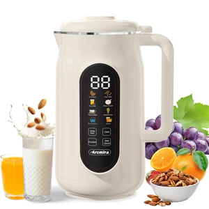Arcmira 10 in 1 Nut Milk Maker Machine, 42oz Soy Milk Maker with LED Panel | 10 Blades | Delay Timer | Keep Warm | Auto-Clean for Homemade Almond, Soy, Oat Milk, Juices & Dairy-Free Beverages Arcmira 10 in 1 Nut Milk Maker Machine, 42oz Soy Milk Maker with LED Panel | 10 Blades | Delay Timer | Keep Warm | Auto-Clean for Homemade Almond, Soy, Oat Milk, Juices & Dairy-Free Beverages