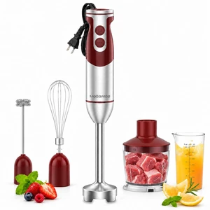 MEGAWISE 5-in-1 Immersion Hand Blender 800W Peak Turbo for Baby Food Soups | 800W Peak Turbo Power, 5-in-1 Set, Variable Speed, BPA-Free Stainless Steel, Dishwasher Safe, Whisk & Milk Frother Included MEGAWISE 5-in-1 Immersion Hand Blender 800W Peak Turbo for Baby Food Soups | 800W Peak Turbo Power, 5-in-1 Set, Variable Speed, BPA-Free Stainless Steel, Dishwasher Safe, Whisk & Milk Frother Included