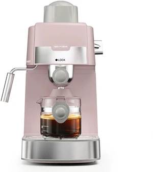SECPOEDR 3.5Bar Espreeso Machine 4-Cup Compact Coffee Maker 800W Pink | Beginner-friendly Espresso Maker with Milk Frother, Fast Brewing, Easy Operation for Home Espresso, Latte and Cappuccino SECPOEDR 3.5Bar Espreeso Machine 4-Cup Compact Coffee Maker 800W Pink | Beginner-friendly Espresso Maker with Milk Frother, Fast Brewing, Easy Operation for Home Espresso, Latte and Cappuccino