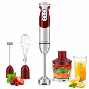 MEGAWISE Hand Blender, 1000W Immersion Blender, 5-in-1 Multi-Function | Stainless Steel Design, Detachable Shaft, Easy Cleaning, Includes Chopper, Whisk, Frother&Beaker for Smoothies, Soups&Sauces MEGAWISE Hand Blender, 1000W Immersion Blender, 5-in-1 Multi-Function | Stainless Steel Design, Detachable Shaft, Easy Cleaning, Includes Chopper, Whisk, Frother&Beaker for Smoothies, Soups&Sauces