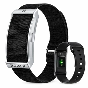 TECH NEST Smart Bracelet, Screenless Fitness Tracker, Health Bracelet for Men and Women, Activity Watch, 24/7 Heart Rate, Sleep Tracker, HRV Monitor, Step Tracker (Black) TECH NEST Smart Bracelet, Screenless Fitness Tracker, Health Bracelet for Men and Women, Activity Watch, 24/7 Heart Rate, Sleep Tracker, HRV Monitor, Step Tracker (Black)