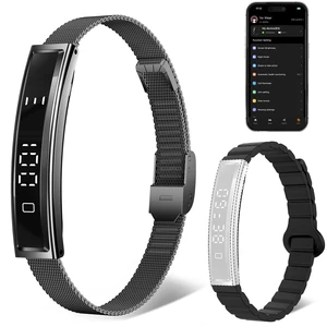 Smart Bracelet for Women Men Fitness Health Tracker with Heart Rate Sleep | 2 Bands 5ATM Waterproof Smartband with Multi-Sport Modes, Step Pedometer Smart Bracelet for Women Men Fitness Health Tracker with Heart Rate Sleep | 2 Bands 5ATM Waterproof Smartband with Multi-Sport Modes, Step Pedometer