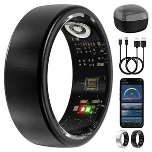 Smart Ring for Women Men, Sleep Tracker, 12 Sports Modes, Size 10 Black | Fitness Ring Health Tracker with No Subscription, SpO2 & Temperature Tracking, Dual Charging, IP68 Waterproof Smart Ring for Women Men, Sleep Tracker, 12 Sports Modes, Size 10 Black | Fitness Ring Health Tracker with No Subscription, SpO2 & Temperature Tracking, Dual Charging, IP68 Waterproof