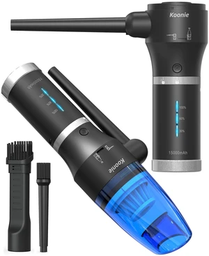 Koonie Compressed Air Duster,Koonie 15000mAh Cordless Air Duster&Vacuum 2 in 1 Powerful 77000RPM/11000PA 2 Speeds Electric Air Duster with Detachable Battery,for Computer/Keyboard,Car,Electronics Koonie Compressed Air Duster,Koonie 15000mAh Cordless Air Duster&Vacuum 2 in 1 Powerful 77000RPM/11000PA 2 Speeds Electric Air Duster with Detachable Battery,for Computer/Keyboard,Car,Electronics