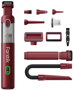 Fanttik Slim V8 APEX Cordless Car Vacuum & Air Duster, 4-in-1 Portable Mini Vacuum with 19000pa Suction Power for Pet Hair, Type-C Charge, One-Touch Empty for Car, Office Desk, Keyboards (Red) Fanttik Slim V8 APEX Cordless Car Vacuum & Air Duster, 4-in-1 Portable Mini Vacuum with 19000pa Suction Power for Pet Hair, Type-C Charge, One-Touch Empty for Car, Office Desk, Keyboards (Red)