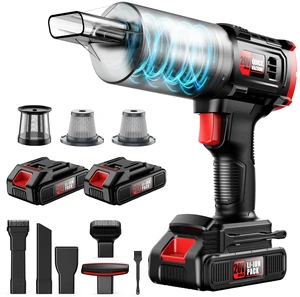 Car Vacuum Cordless, 35000PA Strong Suction Handheld Vacuum with 2 Detachable Batteries, 60Min Runtime Portable Vacuum Cleaner for Car Detailing, Pet Hair, Home Couch & Office, 350ML XL Dust Cup Car Vacuum Cordless, 35000PA Strong Suction Handheld Vacuum with 2 Detachable Batteries, 60Min Runtime Portable Vacuum Cleaner for Car Detailing, Pet Hair, Home Couch & Office, 350ML XL Dust Cup