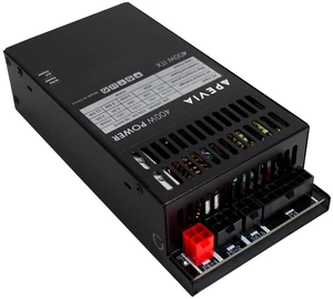 Apevia ITX-PFC400W Fully Modular ITX 400W Power Supply, Active PFC 90-264V | ITX Form Factor, Fully Modular, 80mm Auto Thermal Controlled Fan, Full Range Active PFC 90V-264V, Heavy Duty Protections