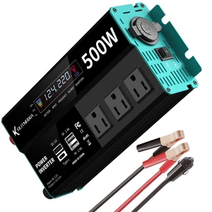 RUTNRIXA 500W Power Inverters Peak 1000W 12V DC to 110V AC Converter for Vehicles USB-C/PD 25W Fast Charging Ports Car Charger Adapter with a Cigarette Lighter Ports Plug Outlet RUTNRIXA 500W Power Inverters Peak 1000W 12V DC to 110V AC Converter for Vehicles USB-C/PD 25W Fast Charging Ports Car Charger Adapter with a Cigarette Lighter Ports Plug Outlet