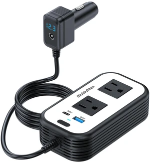Blubluman 300W Car Power Inverter with Starlink Mini Adapter | DC11-17V Compatible with Tesla, 30W PD Type-C & 24W USB-A Fast Charging, Dual AC Outlets for Road Trip Laptop Blubluman 300W Car Power Inverter with Starlink Mini Adapter | DC11-17V Compatible with Tesla, 30W PD Type-C & 24W USB-A Fast Charging, Dual AC Outlets for Road Trip Laptop