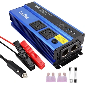 Power Inverter 12v to 110v 1000w: 1000 Watt Dc to Ac Converter Battery Inverters for Car Charger Adapter with Outlet Plug - Inverter with Cigarette Lighter for Car Truck Vehicles Rv Boat Home Auto Power Inverter 12v to 110v 1000w: 1000 Watt Dc to Ac Converter Battery Inverters for Car Charger Adapter with Outlet Plug - Inverter with Cigarette Lighter for Car Truck Vehicles Rv Boat Home Auto