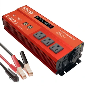 MOVFFGGRM 800W Peak 1600W Power inverters for Vehicles,Peak 1600 watt, Car 12V DC to 110V AC Converter 4x2.4A USB Ports Car Charger with 1 Cigarette Lighter Ports,LCD Digital Display