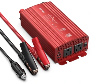 BESTEK Pure Sine Wave 500W Power Inverter 12V DC to 110V AC Car Adapter | 12V Car Plug Converter with 2 AC Outlets, 4.2A Dual USB Charging Ports, Ideal for Phone/Laptop/Camping/Road Trip, ETL Listed BESTEK Pure Sine Wave 500W Power Inverter 12V DC to 110V AC Car Adapter | 12V Car Plug Converter with 2 AC Outlets, 4.2A Dual USB Charging Ports, Ideal for Phone/Laptop/Camping/Road Trip, ETL Listed