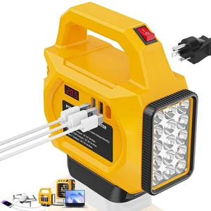 250W Power Inverter Compatible for Dewalt 20V Battery, DC 20V to AC 110V | Portable Power Station with 3000LM LED Work Light, 1 AC Outlet, 1 Type-C, 2 USB Ports, for Camping, Emergency Use(No Battery) 250W Power Inverter Compatible for Dewalt 20V Battery, DC 20V to AC 110V | Portable Power Station with 3000LM LED Work Light, 1 AC Outlet, 1 Type-C, 2 USB Ports, for Camping, Emergency Use(No Battery)