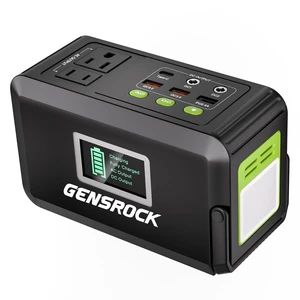 GENSROCK Portable Power Station 120W, Power Bank with AC Outlet 24000mAh | 8 Output Ports | 2 110V AC Outlets | Lithium-Ion Portable Power Bank | LED Light | For Home, Camping, Travel, and Emergencies GENSROCK Portable Power Station 120W, Power Bank with AC Outlet 24000mAh | 8 Output Ports | 2 110V AC Outlets | Lithium-Ion Portable Power Bank | LED Light | For Home, Camping, Travel, and Emergencies