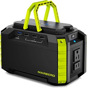 MARBERO Portable Power Station 150Wh Camping Solar Generator Laptop Charger Power Bank with AC Outlet 110V 150W Peak with 4*USB, 4*DC Ports, LED Flashlights for CPAP Home Camping Hurricane Emergency MARBERO Portable Power Station 150Wh Camping Solar Generator Laptop Charger Power Bank with AC Outlet 110V 150W Peak with 4*USB, 4*DC Ports, LED Flashlights for CPAP Home Camping Hurricane Emergency