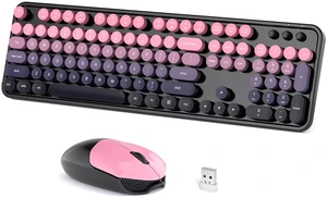 Dilter Wireless Keyboard and Mouse Combo, Retro Typewriter Keyboard with Round Keycaps, Full-Size Ergonomic, Ideal for Windows PC, Home, Office, College Dilter Wireless Keyboard and Mouse Combo, Retro Typewriter Keyboard with Round Keycaps, Full-Size Ergonomic, Ideal for Windows PC, Home, Office, College