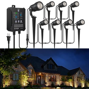 COLOER 8Pack 5W Landscape Lighting Kit with Transformer | Complete 8-Light Kit,Aluminum Housing,Auto Dusk-to-Dawn,Independent Connection, 750 Lumens,IP65 Waterproof, 3000K Warm White COLOER 8Pack 5W Landscape Lighting Kit with Transformer | Complete 8-Light Kit,Aluminum Housing,Auto Dusk-to-Dawn,Independent Connection, 750 Lumens,IP65 Waterproof, 3000K Warm White