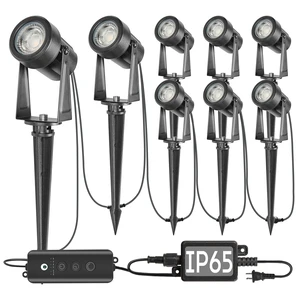 SUNTHIN Outdoor Landscape Lighting with Dusk to Dawn Sensor Controller, 8 Pack SUNTHIN Outdoor Landscape Lighting with Dusk to Dawn Sensor Controller, 8 Pack