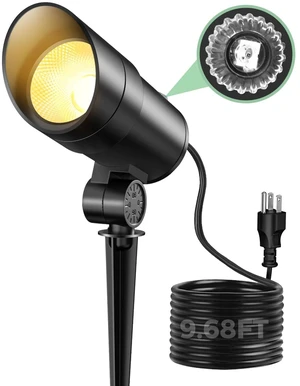 LOTMOS 30W LED Spot Lights Outdoor with Photocell Sensor Plug in Spotlights | 1 Pack, Dusk to Dawn, 9.68 FT Cord, Warm White, Ultra Bright, Landscape Light for Flagpole Palm Tree Yard Lawn Statue LOTMOS 30W LED Spot Lights Outdoor with Photocell Sensor Plug in Spotlights | 1 Pack, Dusk to Dawn, 9.68 FT Cord, Warm White, Ultra Bright, Landscape Light for Flagpole Palm Tree Yard Lawn Statue