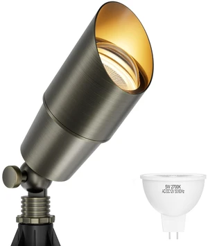 lundwa Solid Brass Low Voltage Landscape Spotlight, Antique Bronze, 1-Pack | 12V Outdoor Spot Light, Heavy Duty Directional Spot Up Light, Waterproof, Outdoor LED Accent Light, MR16 Bulb (2700K) lundwa Solid Brass Low Voltage Landscape Spotlight, Antique Bronze, 1-Pack | 12V Outdoor Spot Light, Heavy Duty Directional Spot Up Light, Waterproof, Outdoor LED Accent Light, MR16 Bulb (2700K)