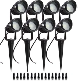 ALEDECO 8Pack 5W Low Voltage Landscape Lights with Connectors Outdoor Lighting 24V AC/DC Focusing Lens LED Landscape Spotlights,600LM Warm White Waterproof Outdoor Garden Yard Lights ALEDECO 8Pack 5W Low Voltage Landscape Lights with Connectors Outdoor Lighting 24V AC/DC Focusing Lens LED Landscape Spotlights,600LM Warm White Waterproof Outdoor Garden Yard Lights