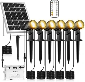 MEIHUA Solar Spot Lights Outdoor 6 in 1, Garden Spotlights IP66 Waterproof | 2700K/4000K/6500K, 3 Brightness & Remote Control, Solar Landscape Lights Outdoor Garden for Pathway Driveway Tree MEIHUA Solar Spot Lights Outdoor 6 in 1, Garden Spotlights IP66 Waterproof | 2700K/4000K/6500K, 3 Brightness & Remote Control, Solar Landscape Lights Outdoor Garden for Pathway Driveway Tree