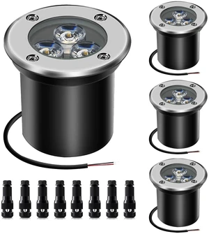 AHSELLUS Low Voltage In-ground Lights LED Well Light Landscape Light with Connectors 3W 12V 24V Waterproof IP67 Pathway Lights Outdoor spotlights Trees Flags for Garden,Yard,Tree (Cool White) AHSELLUS Low Voltage In-ground Lights LED Well Light Landscape Light with Connectors 3W 12V 24V Waterproof IP67 Pathway Lights Outdoor spotlights Trees Flags for Garden,Yard,Tree (Cool White)