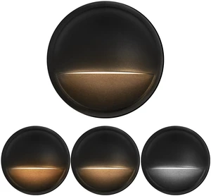 WOMINGYOUWO LED Low Voltage Deck Lights Outdoor Waterproof,6-Pack 3CCT Deck Lighting Fixtures Landscape Step,3W,12V-24V AC/DC Die-cast Aluminum Housing Fence Lamp Wired 2700K/3500K/5000K (Black) WOMINGYOUWO LED Low Voltage Deck Lights Outdoor Waterproof,6-Pack 3CCT Deck Lighting Fixtures Landscape Step,3W,12V-24V AC/DC Die-cast Aluminum Housing Fence Lamp Wired 2700K/3500K/5000K (Black)