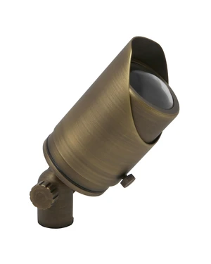 Lightkiwi C4573 Adjustable Focus Outdoor Brass Spotlight LED Lighting Fixture for Low Voltage Landscape - Perfect for Garden, Fence, Garage Lights and More (Light Bulb Not Included)