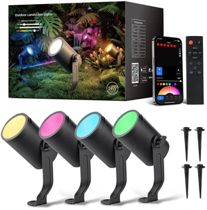 CDN Smart Landscape Spotlights 4 Pack RGBCW IP65 Waterproof Outdoor Lights | 2700K-6600K Tunable White, 111 Scenes, Works with Alexa & Google Assistant for Trees, Driveways, Fences & Holiday Parties CDN Smart Landscape Spotlights 4 Pack RGBCW IP65 Waterproof Outdoor Lights | 2700K-6600K Tunable White, 111 Scenes, Works with Alexa & Google Assistant for Trees, Driveways, Fences & Holiday Parties